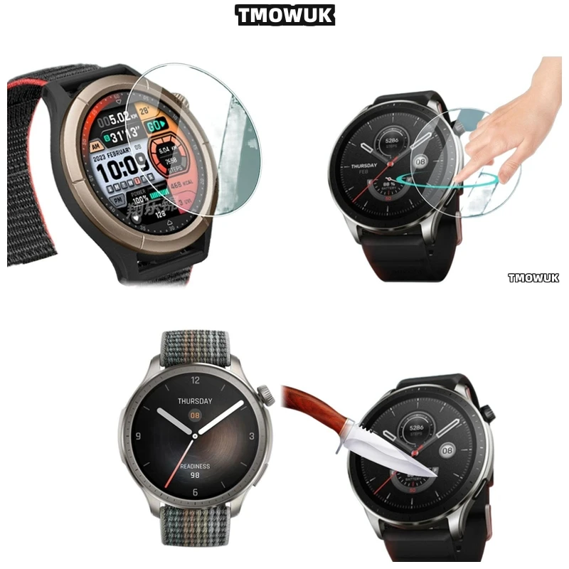 

For Amazfit GTR Cheetah Pro Balance 2 Falcon Tempered Glass Screen Cover HD Anti - Scratch 9H Guard