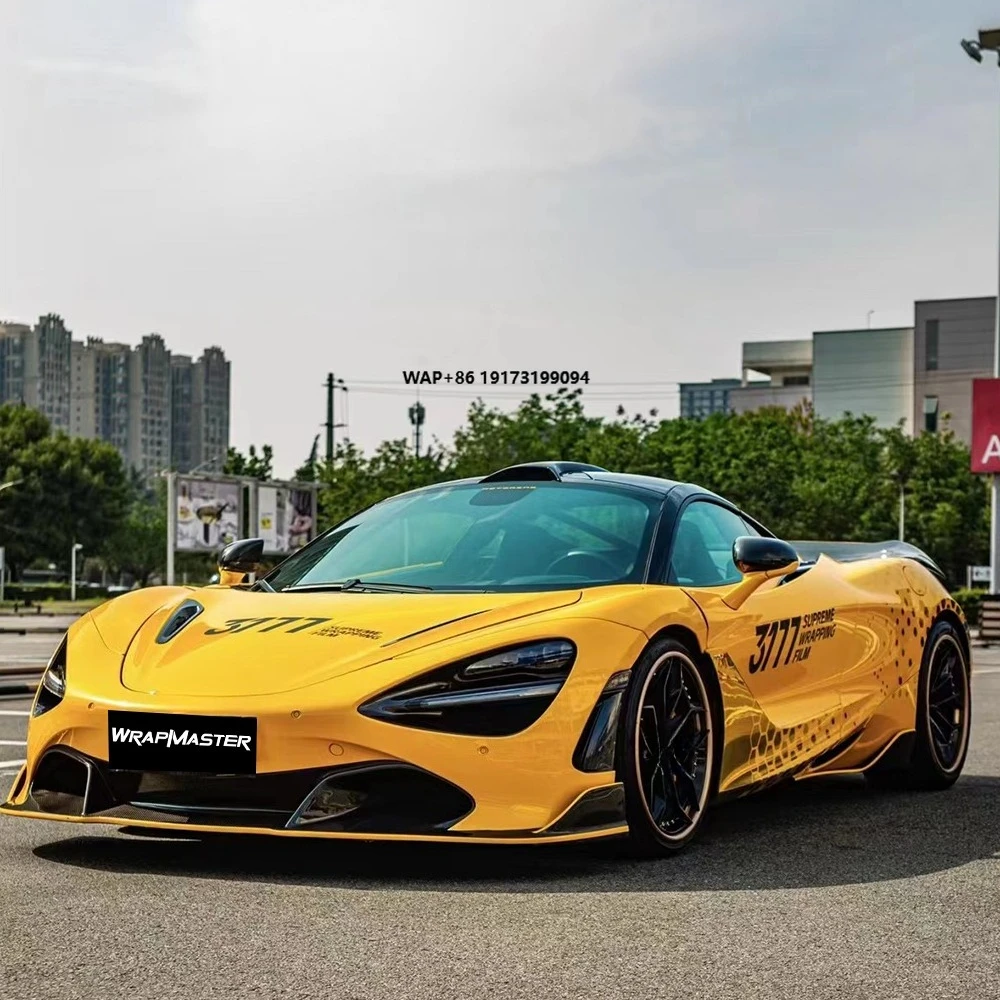 WRAPMASTER TPU Colored PPF Glossy Metallic Maple Yellow Self-healing Car Wrap