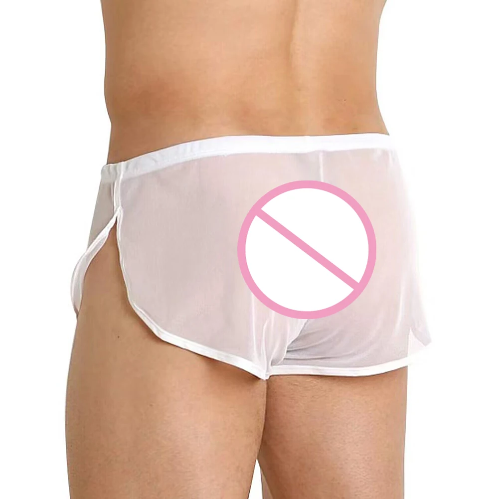 ملخصات الملابس الداخلية اليومية عطلة الصلبة الرياضة تنفس موجز الملابس الداخلية الملابس الداخلية الرجال مثير الملابس الداخلية شبكة الأوسط مرونة الربيع #4