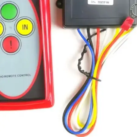 12V/24V Wireless Remote Control Switch Kit for Winch with Module for Trucks and For SUVs Extended Range up to 75 Feet