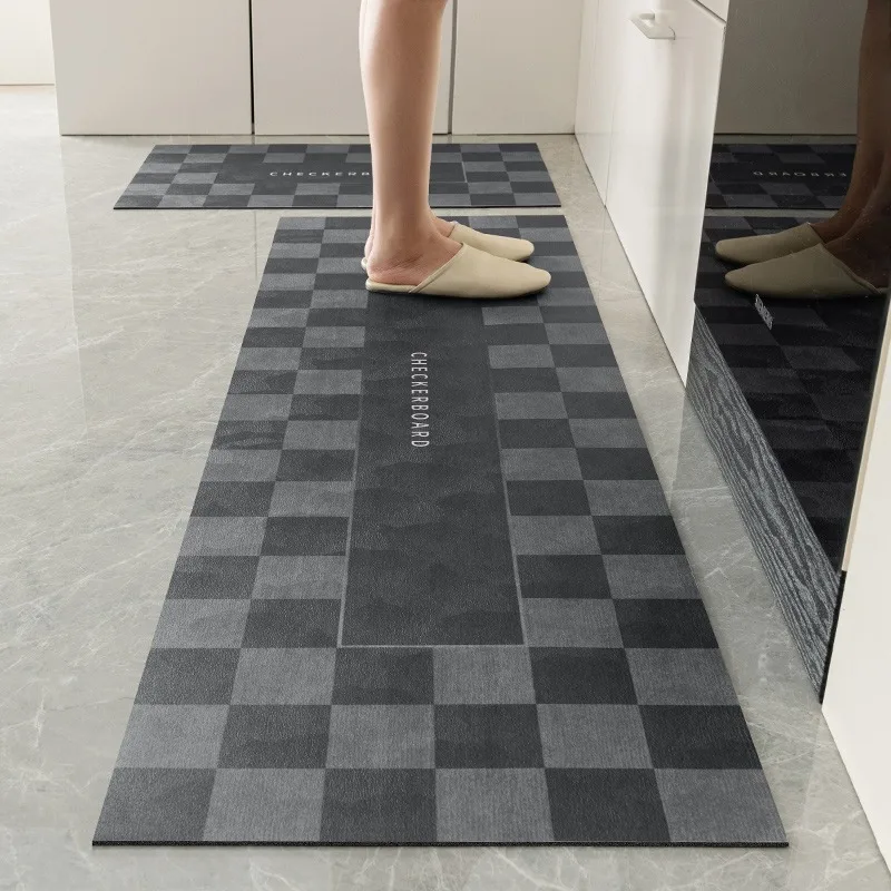 

Kitchen Floor Mat Waterproof Oil-proof Wipeable PVC Leather Soft Rug Household Long Non-slip Dirt-resistant Carpet Alfombra 양탄자