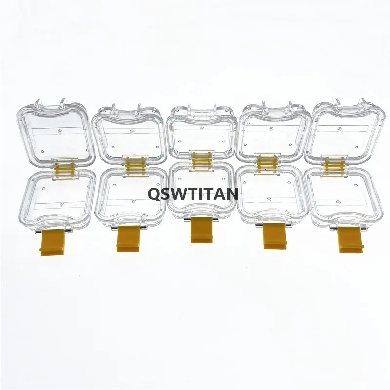 New 50pcs Plastic denture Tooth Box with Film High Quality Denture Storage Box Membrane Tooth Box