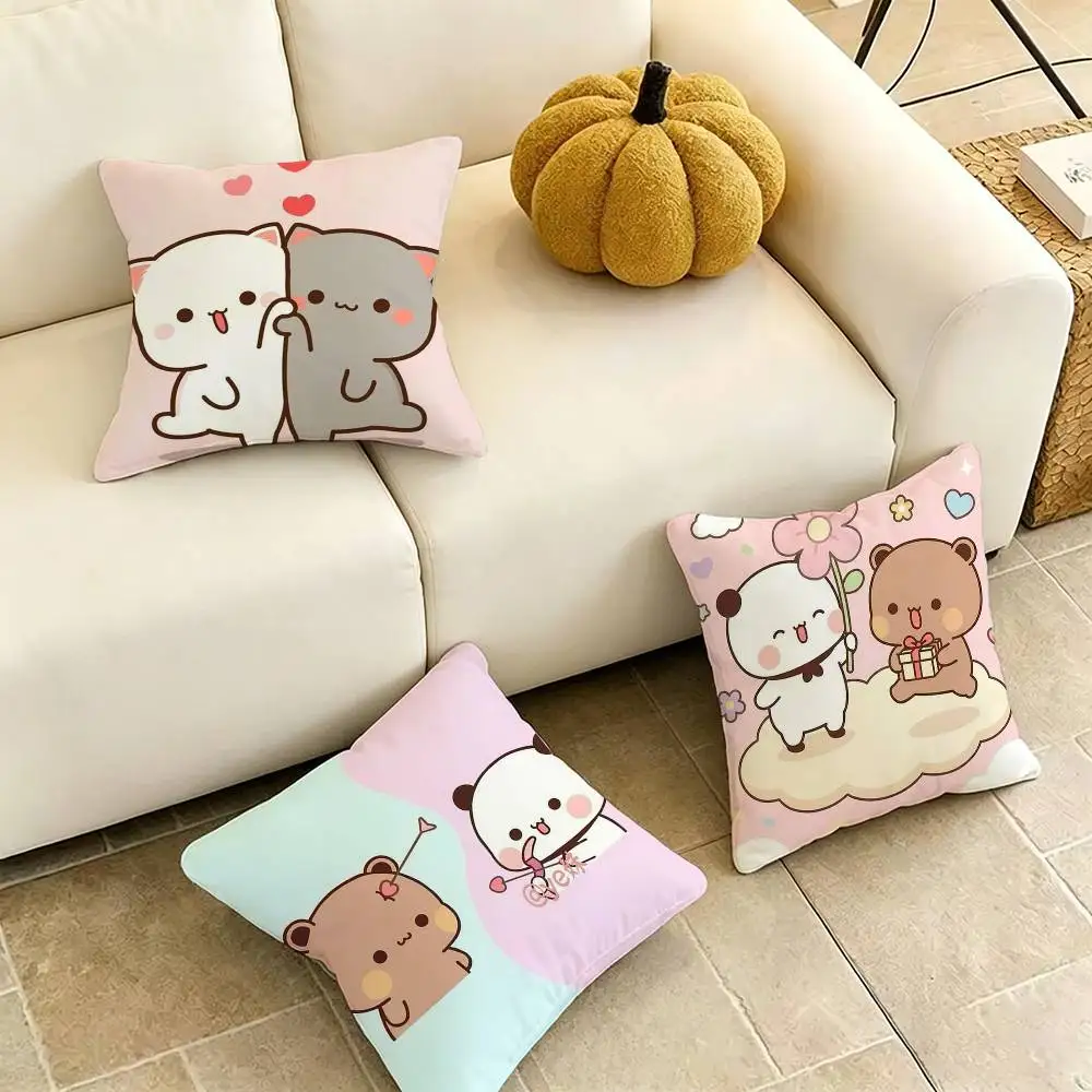 

Bubu D-Dudu C-Cute Pillow Case Square Double-Sided Sofa Cushion Cover Bedroom Bedside Pillow Gift