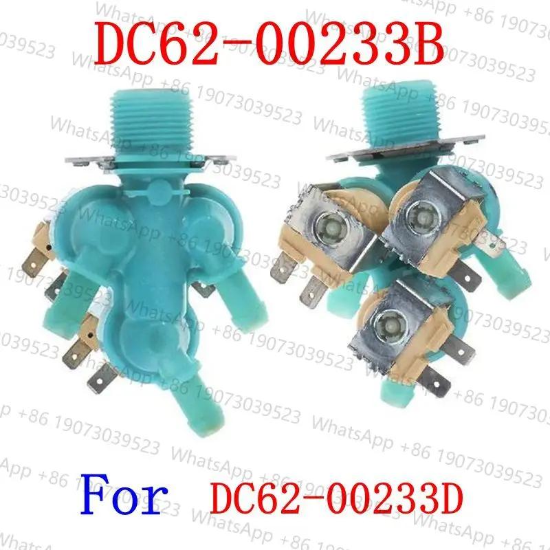 Para samsung máquina de lavar roupa válvula entrada água máquina lavar roupa válvula solenóide entrada água DC62-00233B DC62-00233D ac220v peças
