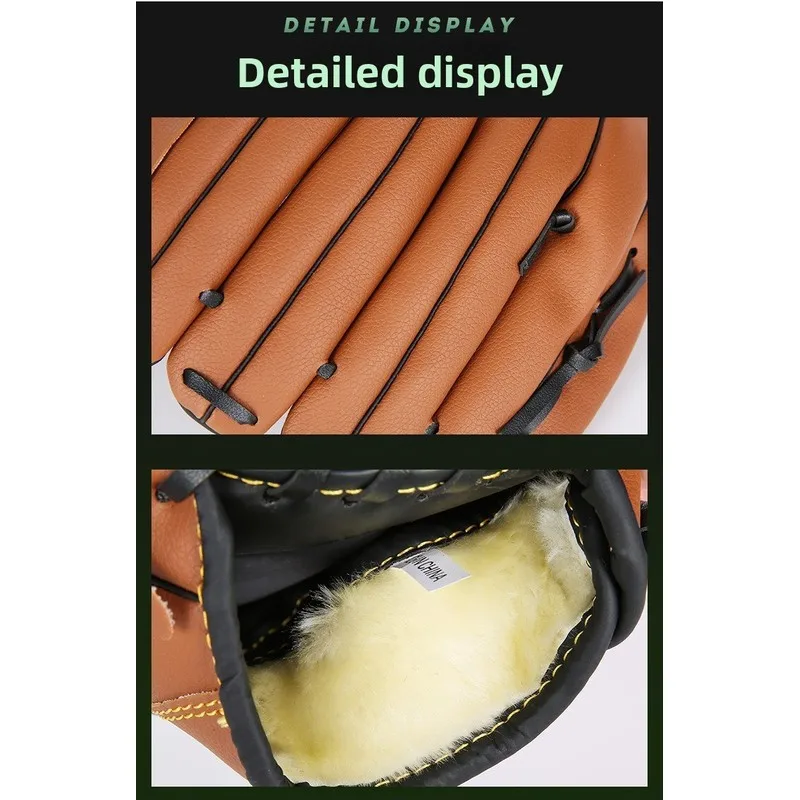 Baseball Glove PVC  Baseball Training Glove for Adult Youth Kids Softball Practice Team Game Outdoor Sport