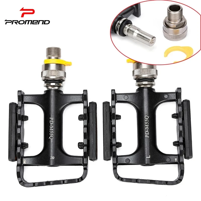 

promend M55Q Folding Bike Bicycle Pedals Aluminum Alloy Platform QR Minivelo DU Sealed Bearing 9/16" Pedals Bike Accessories