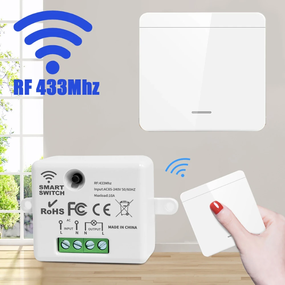 Smart WiFi Switch for Lighting 16A RF433MHz Wireless APP Voice Control Smart Home Smart Life Work With Google Home