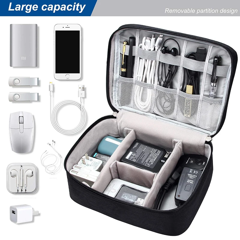 Organizer Travel Universal Cable Bag Waterproof Electronics Accessories Storage Cases For Cable Charger Phone USB SD Card Hard