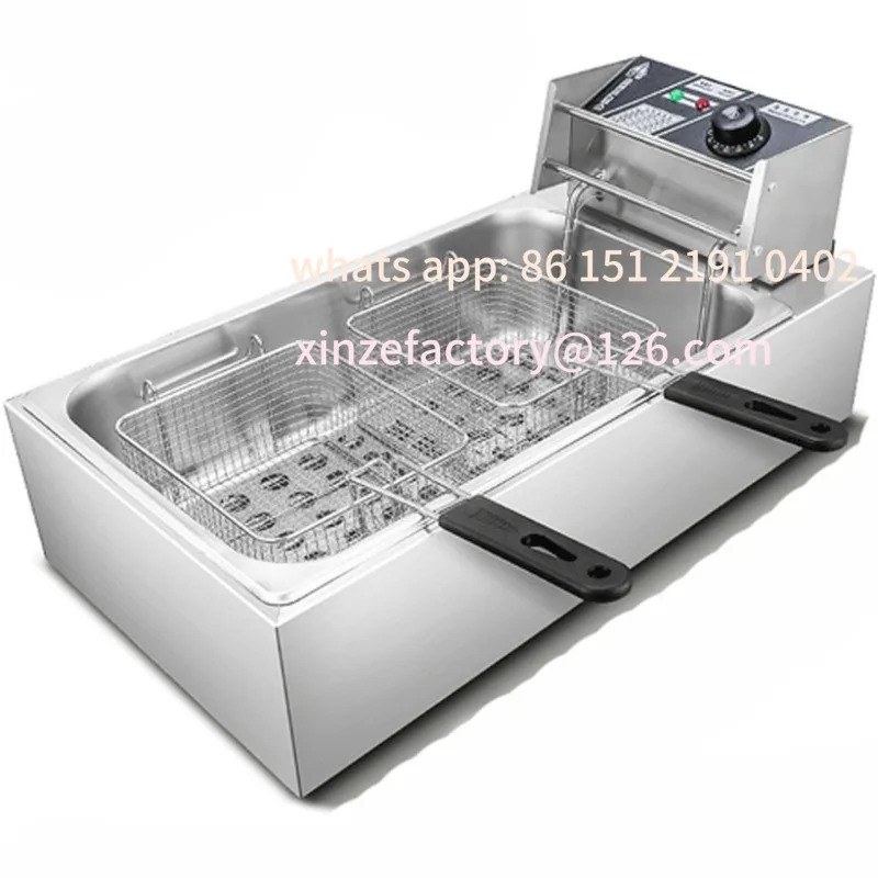 مقلاة قابلة للتخصيص، مقلاة كشط ممتدة، آلة برج البطاطس، معدات سيخ الدجاج المقلي ذات سعة كبيرة #2