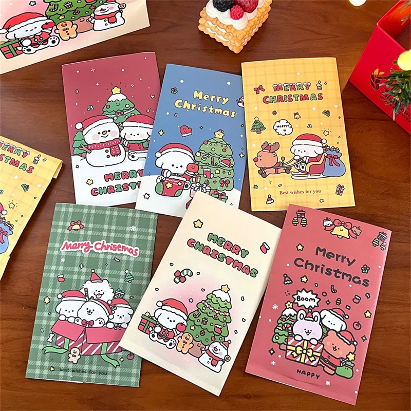 1~4PCS Laminated Paper Bag Large Capacity Easy To Carry Durable Convenient Christmas Gift Christmas Packing Bags