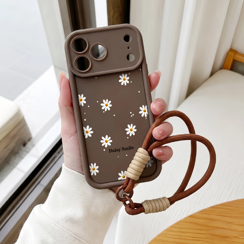 Handyhülle für Samsung Galaxy Note 20 S25 S26 Plus S24 S23 FE S25 S24 S23 Ultra A57 A07 5G Daisy Smile Lanyard Silikonhülle – Detail 6