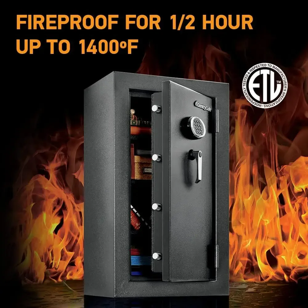 SentrySafe Fireproof and Waterproof XX-Large Steel Floor Safe with Digital Keypad Lock, DOJ-Certified Large Gun Safe for Home,