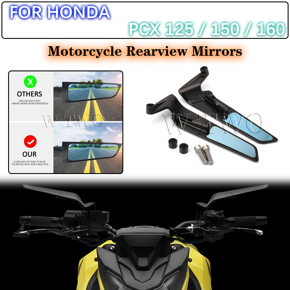 

For HONDA PCX 125 / PCX 150 / PCX 160 Motorcycle accessories fixed Wind Wing Adjustable Rotating Rearview Mirrors