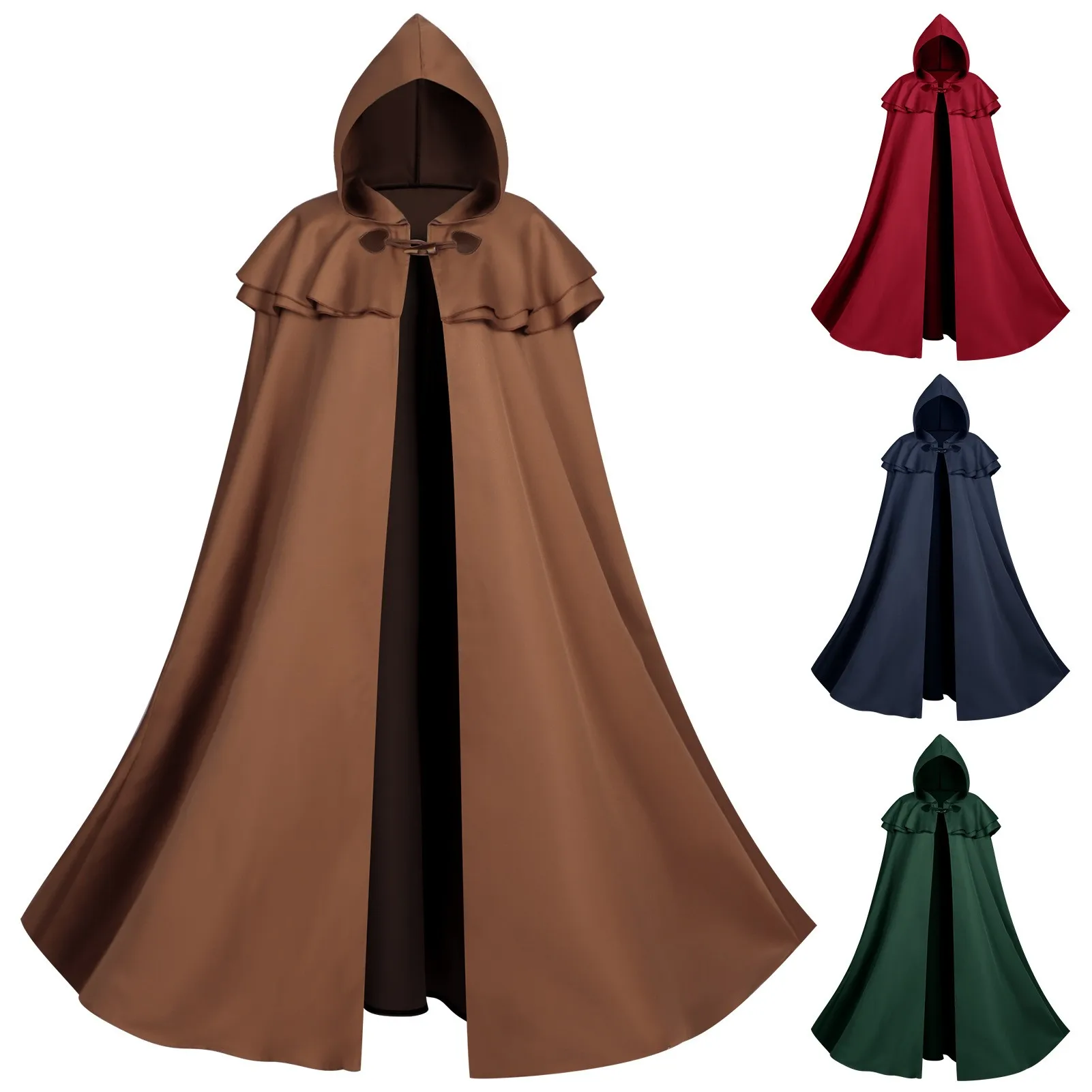 

Halloween Hooded Robe Adult Medieval Knight Cloak Cosplay Death Wizard Play Costume Polyester Fiber 100% Online Sales