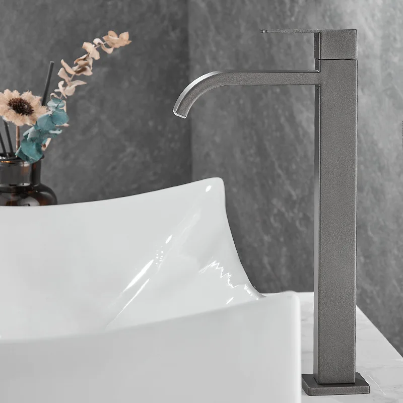 

Gray single cold faucet washbasin laundry sink countertop washbasin household balcony stainless steel hygiene