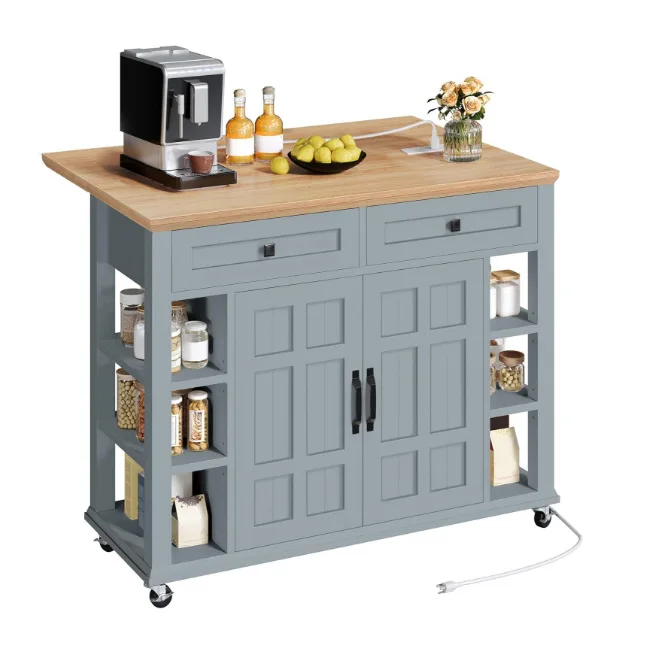 

Внешняя торговля, хит продаж, островная тарелка, современная простая трансграничная кухонная тележка Amazon для хранения вещей со стойкой для хранения