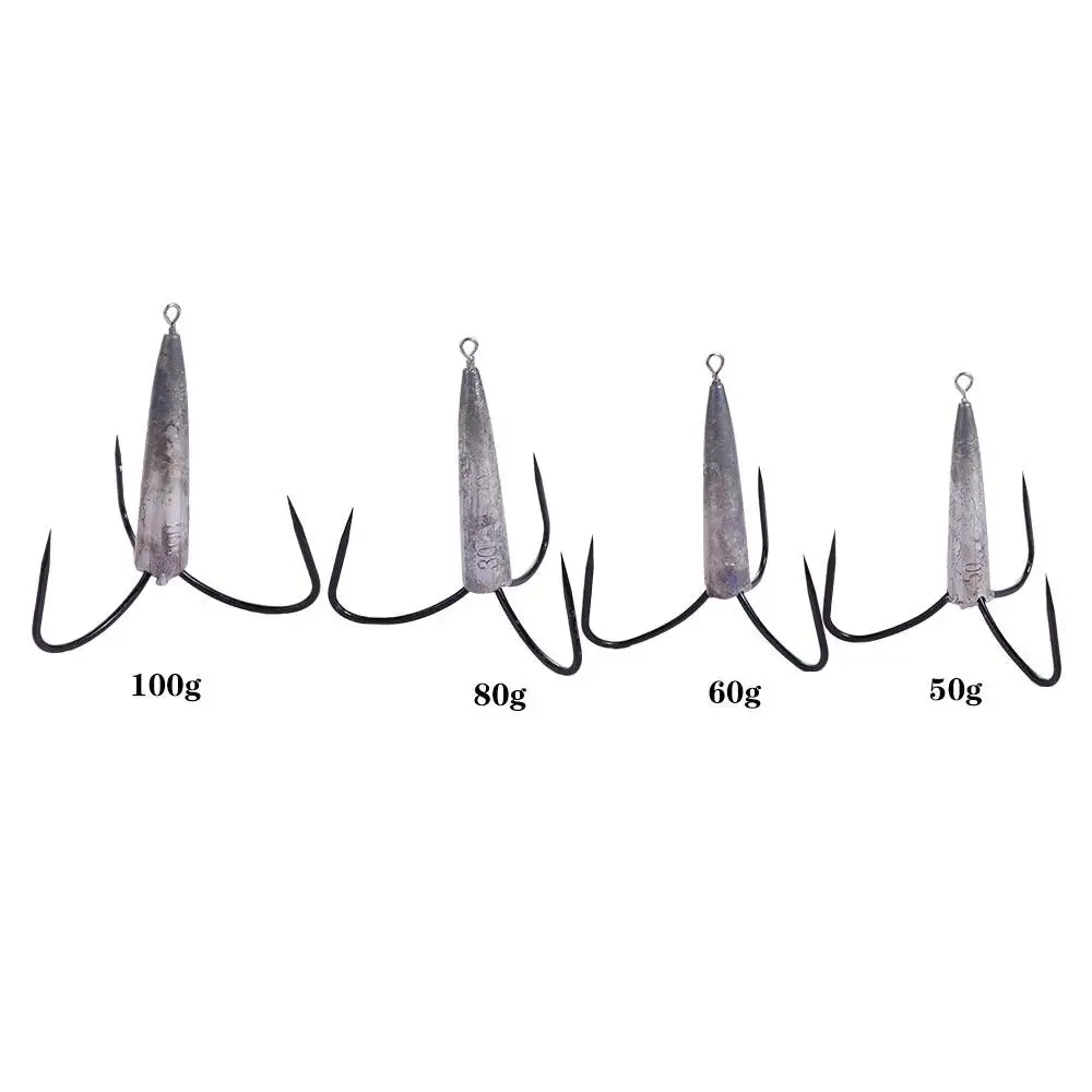 Super Sharp Huge Treble Hooks Barbed Round Bend Treble Three Hook Multiple Purpose Bend Angle Huge Fishhooks Wild Fishing image 5