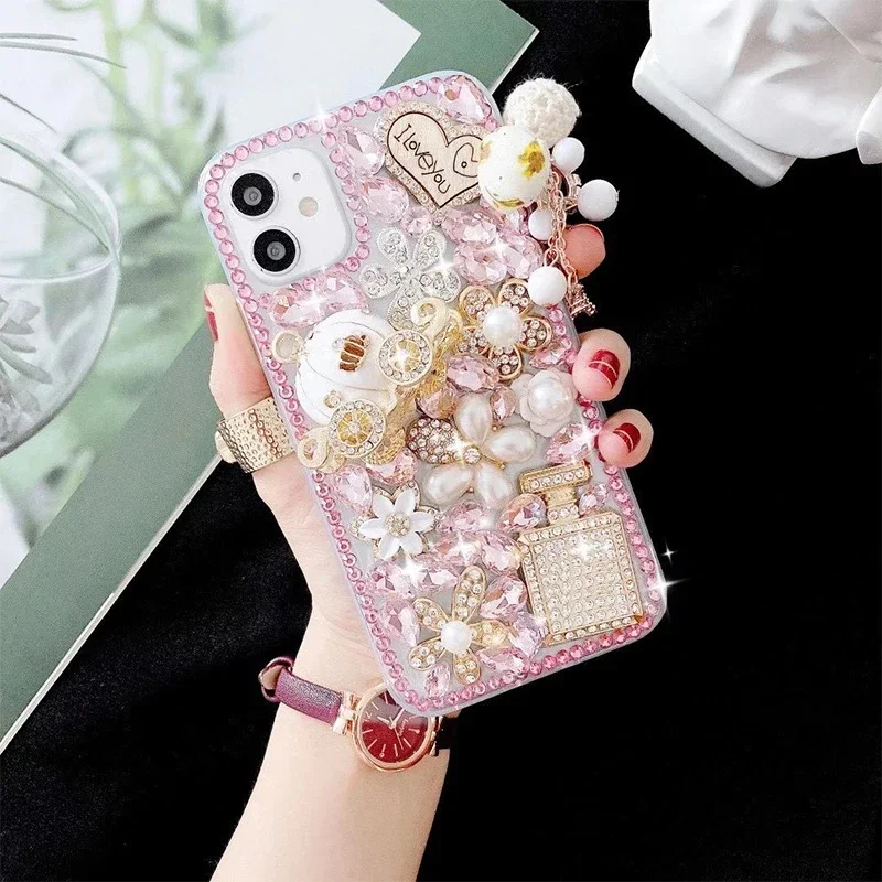 

Jewelled Perfume Bottle Case for Xiaomi, Redmi Note 10, 11, 12, 13 Pro Plus