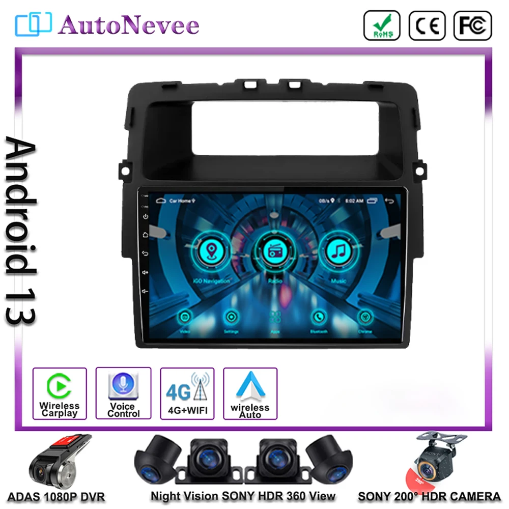 

Android 13 For For Nissan Primastar J4 For Opel Vivaro X83 For Renault Trafic 2 GPS Navigation Stereo Head Unit QLED Screen HDR