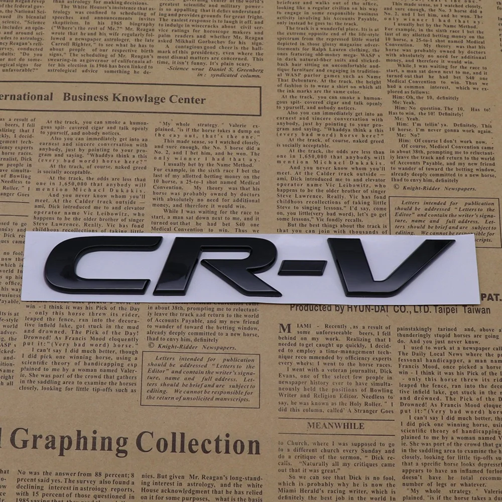 1pcs forHonda CR-V XR-V XR-V ABS Chrome Silver /Black car Emblem Fender side Rear tail trunk badge sticker Decal styling - Image 2