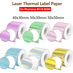 50x50 New Thermal Label Printer Sticker Self-Adhesive Color Laser Thermal Paper Suit for Phomemo M110 M200 M120 E210 Label Maker