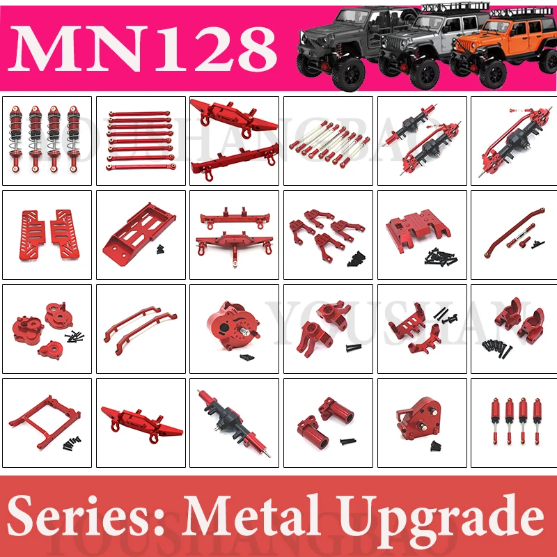 

Металлические крепления амортизаторов и сервоприводы для модернизации автомобилей с дистанционным управлением в масштабе 1/128, MN86, MN86S и G500.