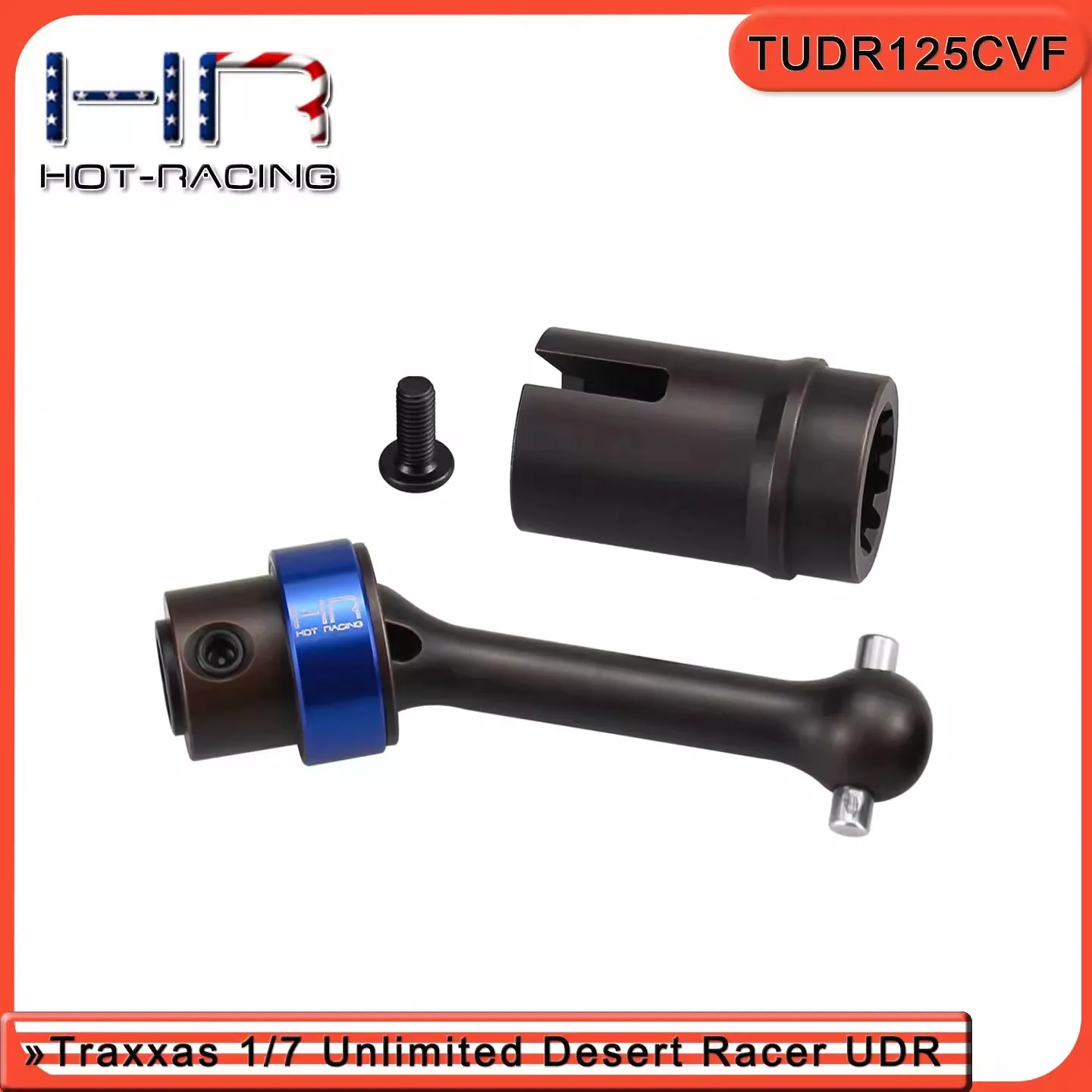 HR Trax 1/7UDR S2 Carbon Spring Steel Front Middle Drive Shaft Assembly Replacement Original Factory 8556/8556X