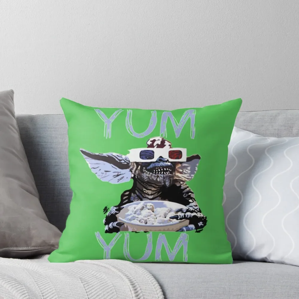 Gremlins Gremlins Stripe Yum Yum tee Throw Pillow pillows decor home Pillow Cases pillow