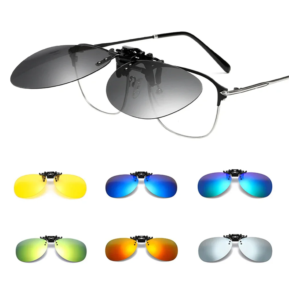 

Polarized Clip Sunglasses Myopia Glasses Clip Driver Goggles Fishing Night Vision Myopia Clip-on Sun Shading Eyeglasses