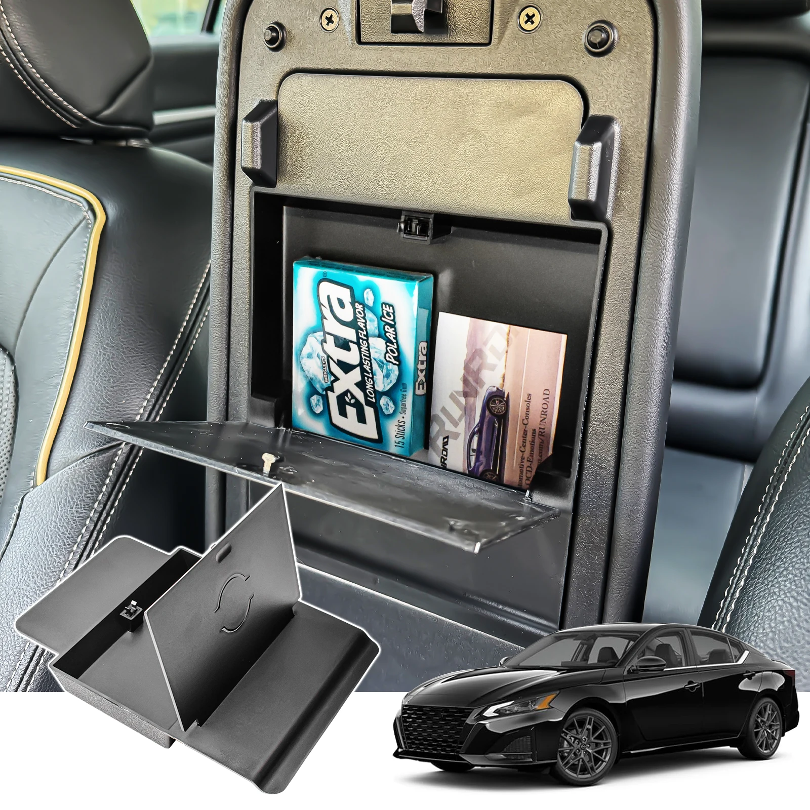 

Center Console Organizer for 2019 2020 2021 2022 2023 2024 Nissan Altima Armrest Box Storage Center Console Tray Accessories