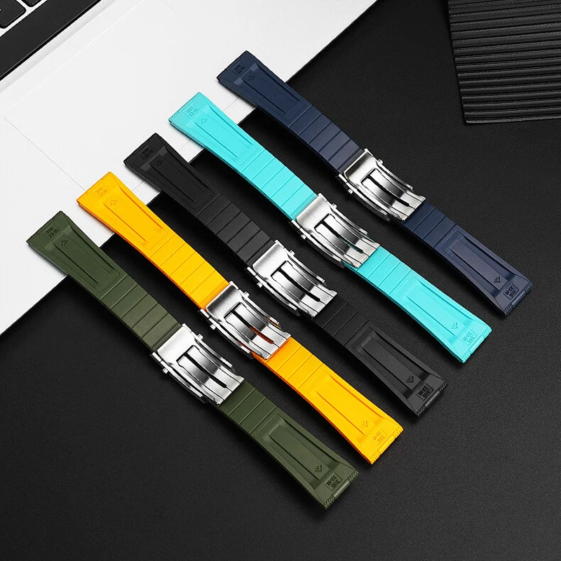 Wysokiej jakości gumowy pasek 22mm do serii Breitling Super Ocean Avengers żółty wilk lotnictwo rozrządu gumowa bransoletka do zegarka