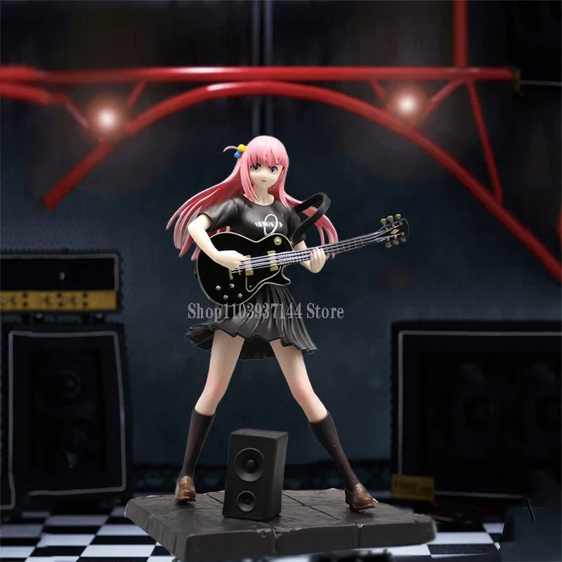 

23cm Anime Hitori Doll Gk Bocchi The Rock Figures Guitar Figurine Gotoh Hitori Figure Performance Statue PVC Collection Toy Gift