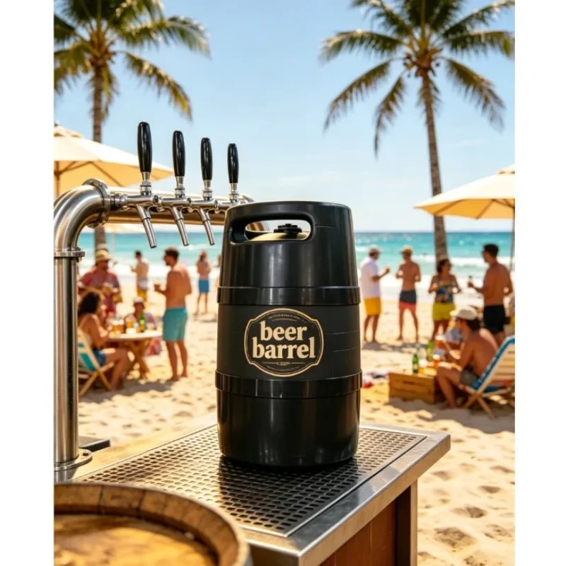 Beer Keg 3L 5L Portable Plastic Draft  Mini Home Brew Beer Barrel No CO₂ Required With High Barrier Inner Bag For Party Camping