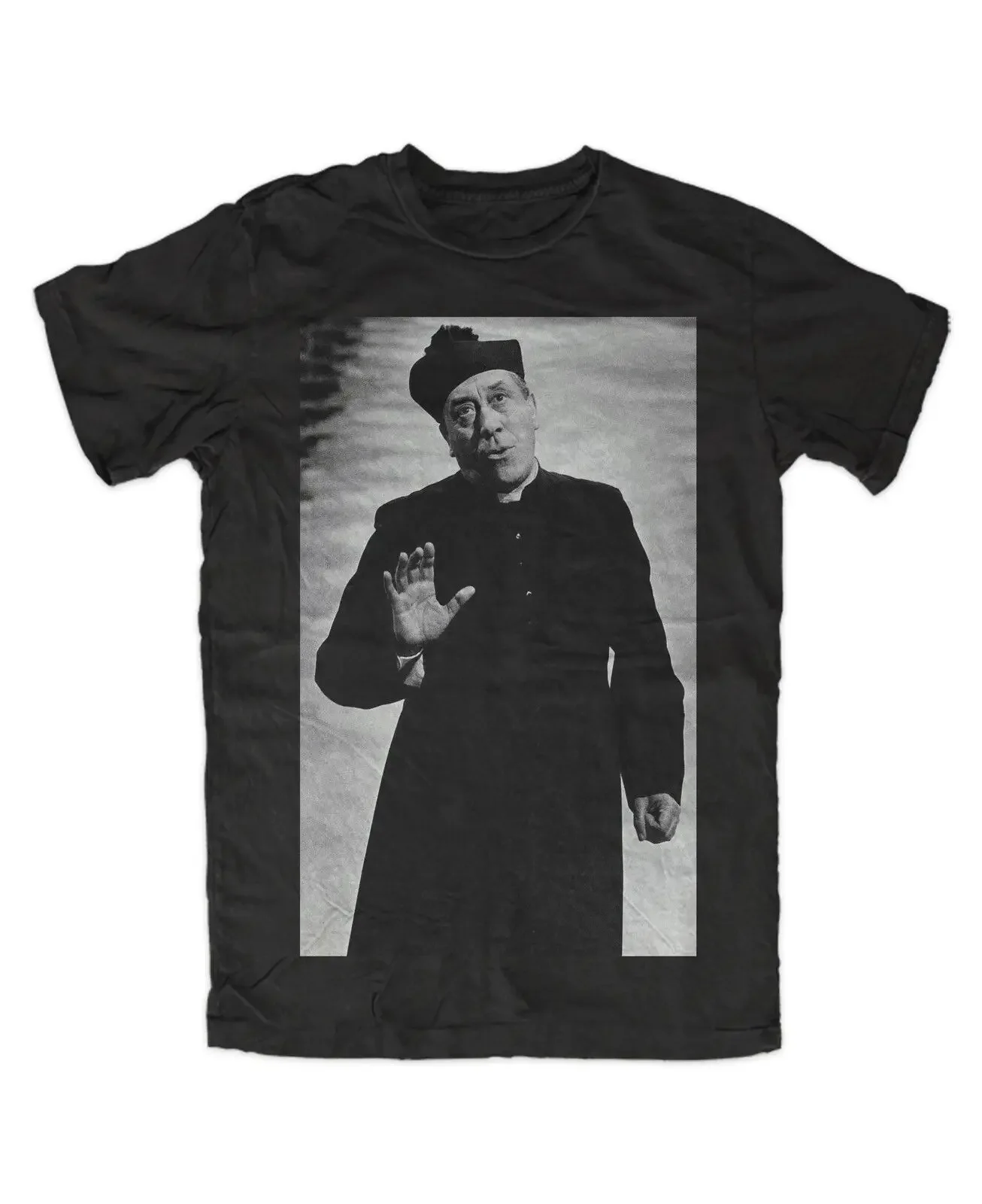 Don Camillo Premium T-Shirt Black Peppone Italia Cult Fun