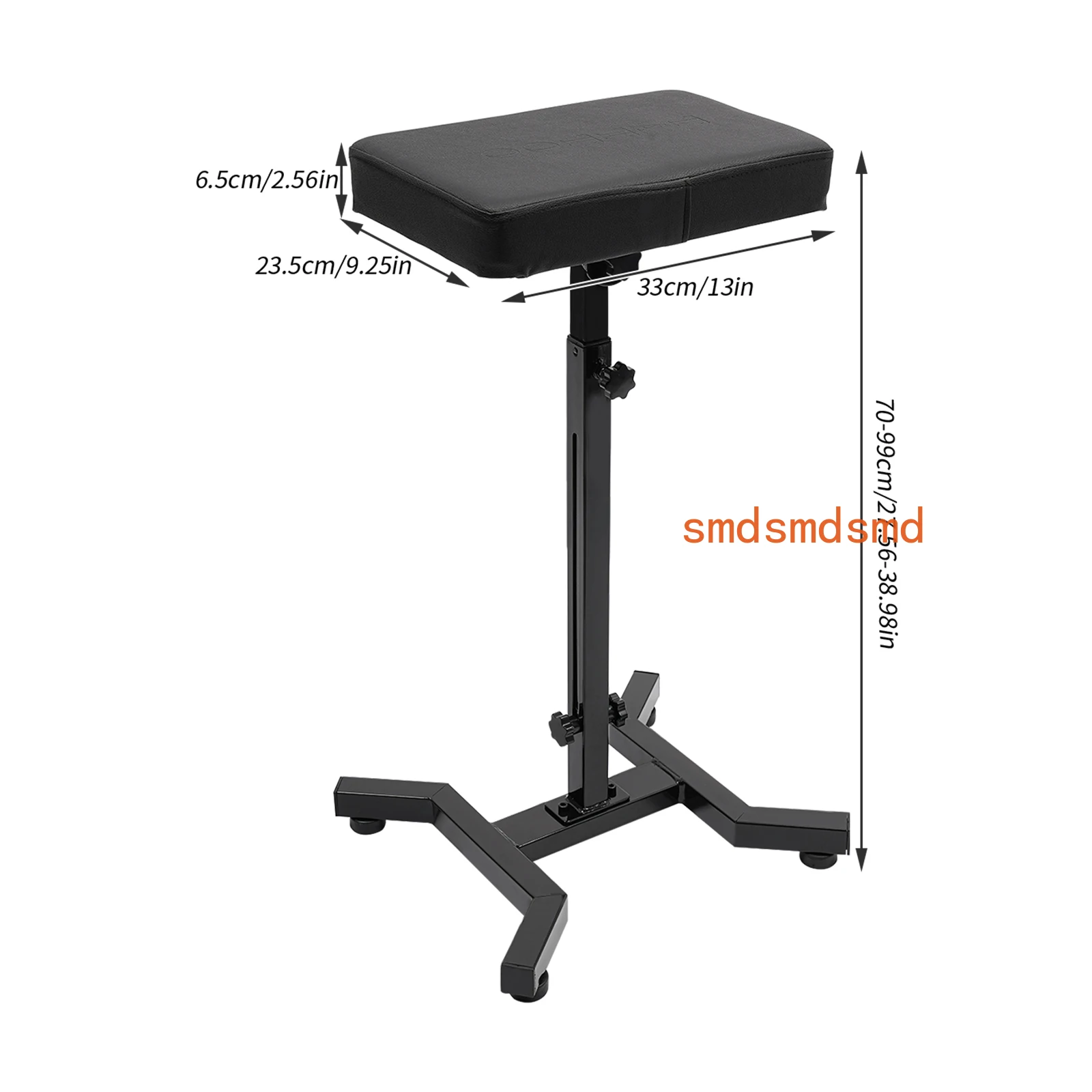

70-99cm Adjustable Tattoo Armrest Stand Ergonomic Black Stool With Height And Angle Adjustment Used In Beauty Salons, Nail Salon