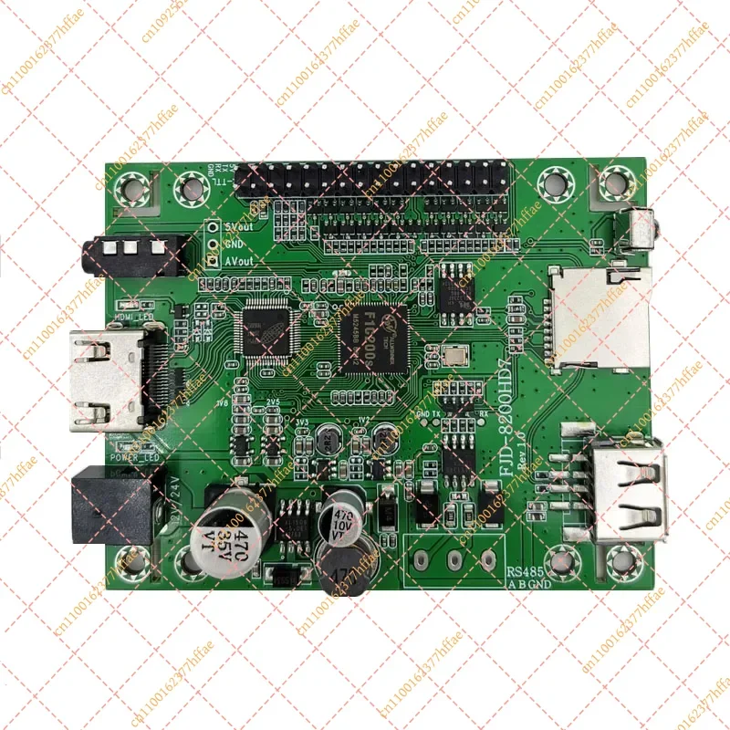1080P HD HDMI MP5 Video Player Board Single Chip Serial Control Lossless Decoder for Digital Signage Showroom Advertising Displa