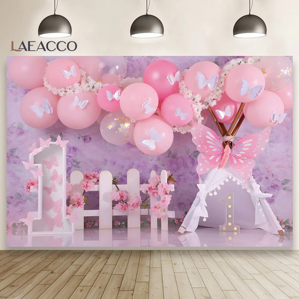 Kids 1st Birthday Photography Backdrop Colorful Balloon Decoration Baby Shower Newborn Portrait Indoor Photocall Background Prop