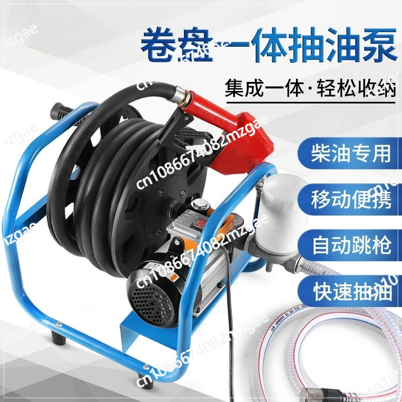Electric Oil Pump Diesel 12v24v220V Fuel Dispenser Car Mounted Small Fuel Gun with Metering Pump