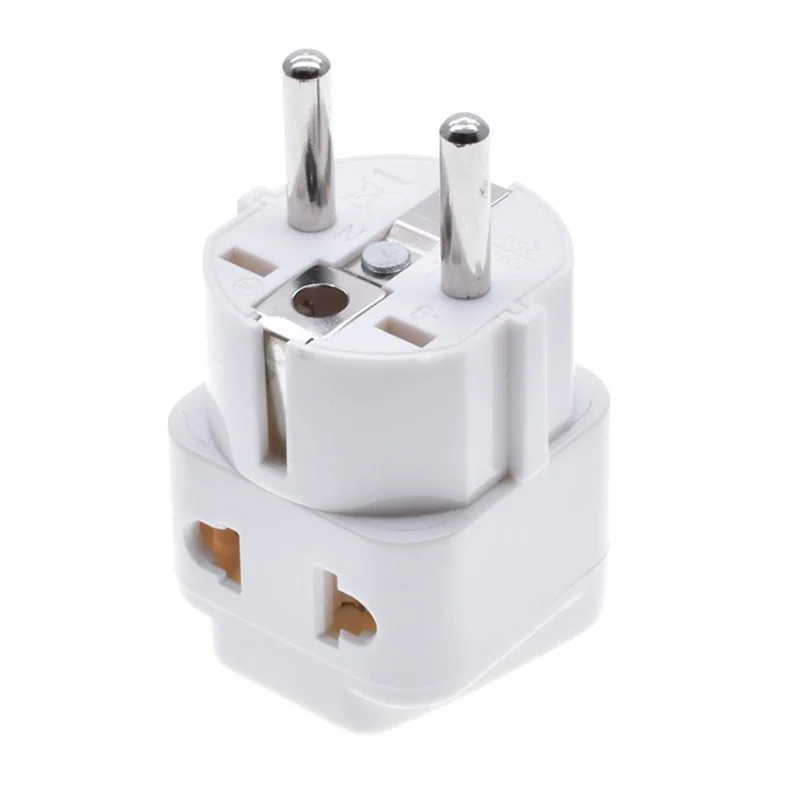 Universal Grounded Eropa CN US AU UK Ke EU Adaptor Plug Travel Rusia Korea Jerman Prancis 16A konver Soket 250V Tipe E