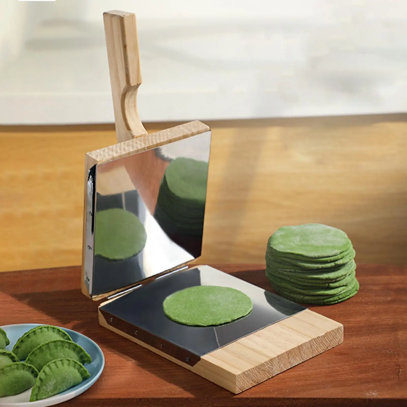 

Деревянный пресс для тортильи, инструмент для прессования артефактов, многофункциональный ручной пресс для обертки для пельменей, для блинов, ресторана