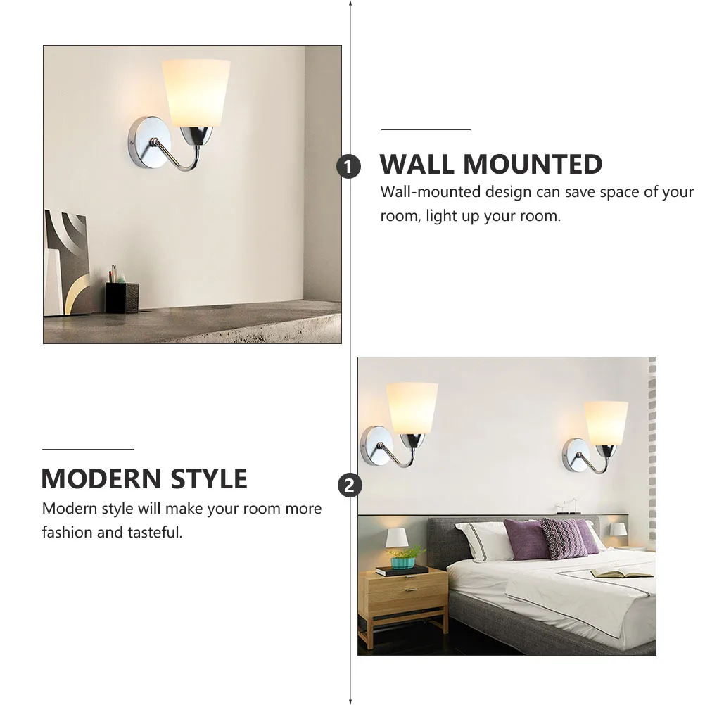 

1pc Light Decor Modern Led Bedside Lamp Bedside Light Decor For Bedroom Balcony Corridor Hotel Restaurant White