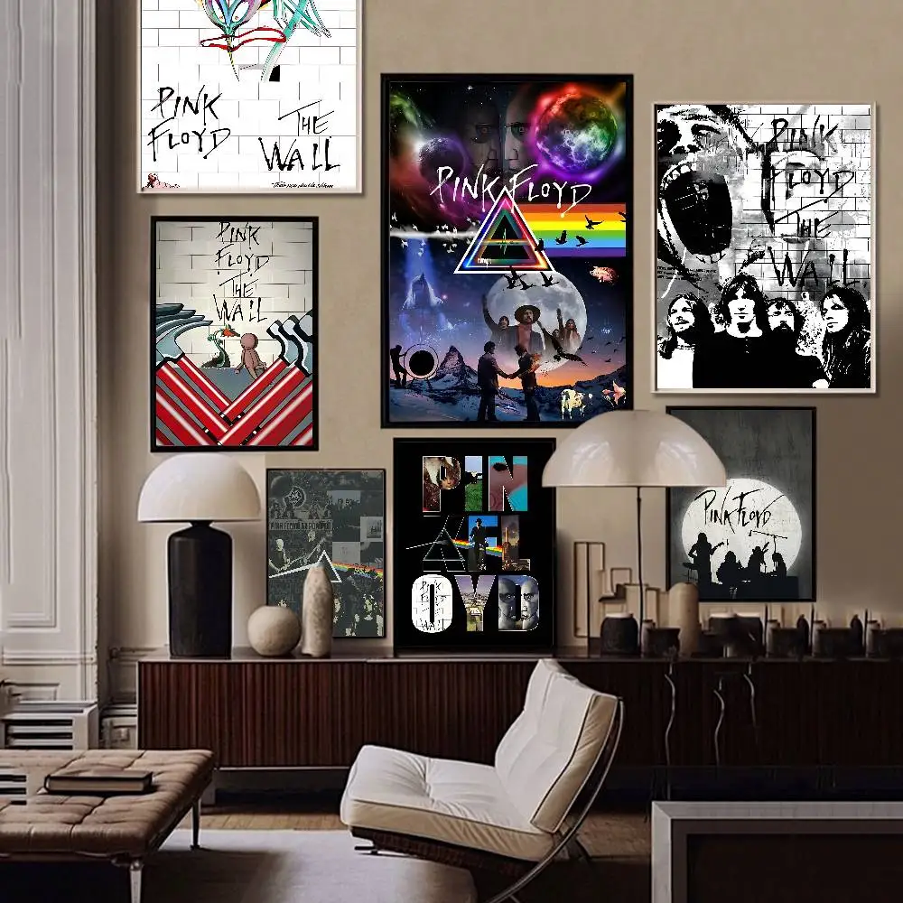 Rock P-Pink F-Floyd Movie Sticky Posters Vintage Room Home Bar Cafe Decor Room Wall Decor