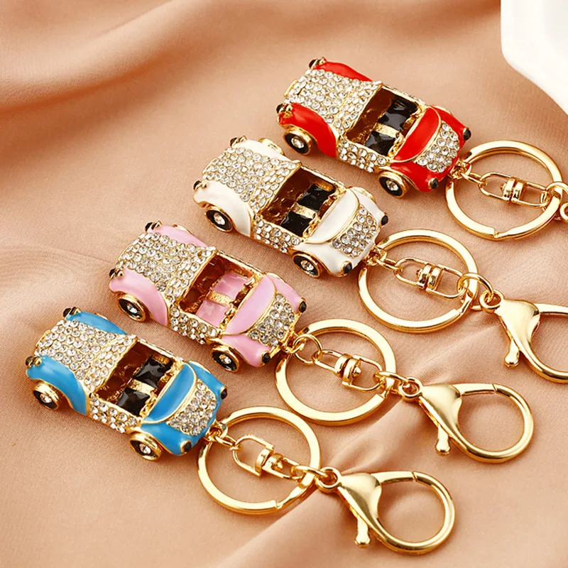 New Men New Small Rhinestone Car High Quality Key Holder Bag Fashion Accessories Hot Women Best Party Gift Jewelry