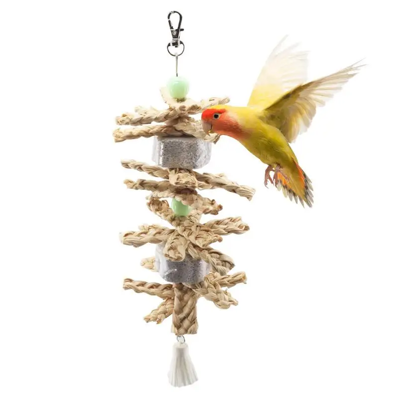 Bird Toys Cockatiel Toy Bird Cage Toys Natural Chew Toys For Budgerigars Parakeets African Grey Cockatiels