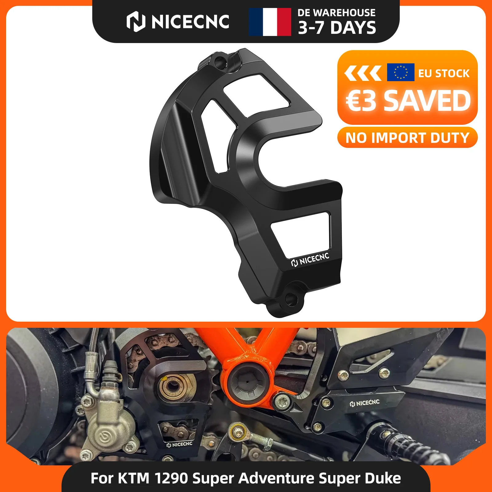 Für KTM 1290 Super Adventure R S 1290 Super Duke R EVO Vorderer Kettenradschutz Kettenschutz 1290 Super Adventure R 1290 Super Adventure S 2021-2024 1290 Super Duke R 2020-2023 1290 Super Duke R EVO