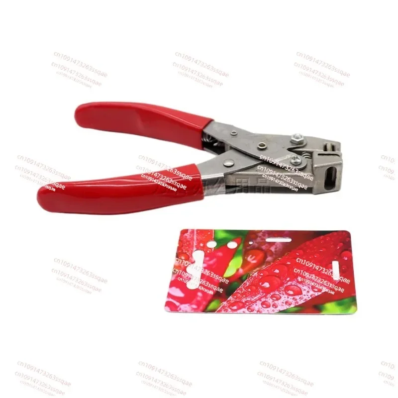 Manual single hole  pliers rounded cornerpliers chamfering device Lamination-free PVC ID card tag punching R3R5R10