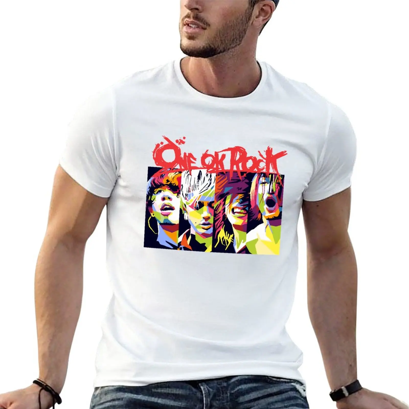New Rock ONE OK T-Shirt anime clothes Oversized t-shirt graphic t shirt boys t shirts mens t shirts