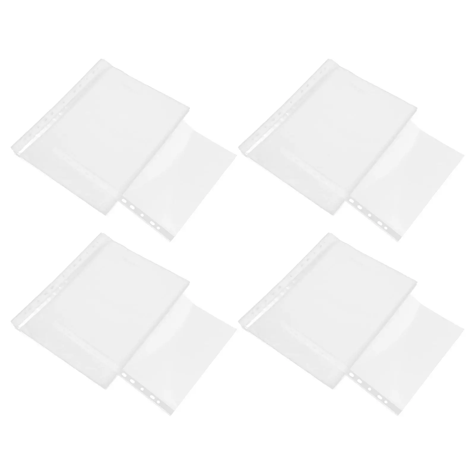 

100pcs Clear Pp Sheet Protectors For Binders Transparent Document Storage Sleeves Moisture Dust Proof Organizer Folder Bag