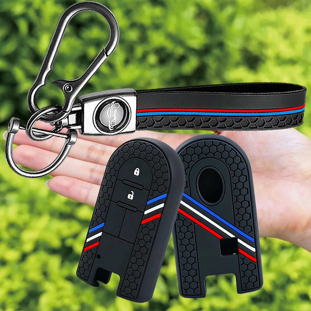 Car Key Case Cover for Toyota Rush/Daihatsu Tanto Custom LA600S Moovecanvas LA800S Remote Control Silica Gel Key Cover Cap