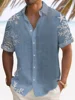 Tropical Pattern Print Shirt Essential Casual Hawaiian Short-Sleeve Resort Button-Up